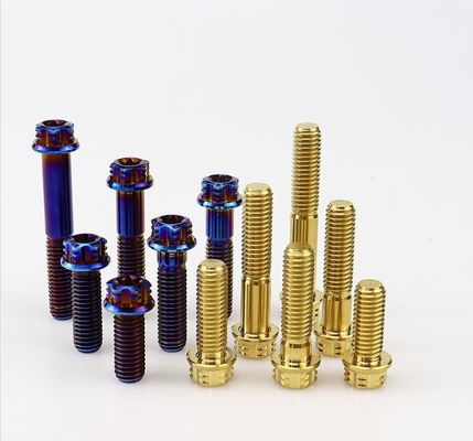Torx сплав титана M6 скрепляет болтами в причудливом фланце для изменения мотоцикла